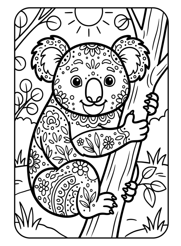 Mein Tier-Mandala Malbuch: 50 Tier-Mandalas für Kinder ab 4 Jahren zum Ausmalen — mit Pinguin, Papagei & Schildkröte, inklusive Gratis-PDF