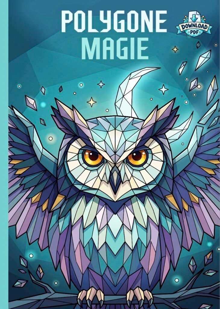 Polygone Magie: Das etwas andere Malbuch mit 50 faszinierenden Polygon-Tieren für Kinder ab 8 Jahren – zum Ausmalen, Entspannen und Kreativsein