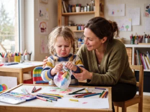 Illustration: „Das ist nicht schön geworden!“: Wenn Kinder beim Malen frustriert sind oder Bilder zerreißen und wie Erwachsene sie entspannt begleiten